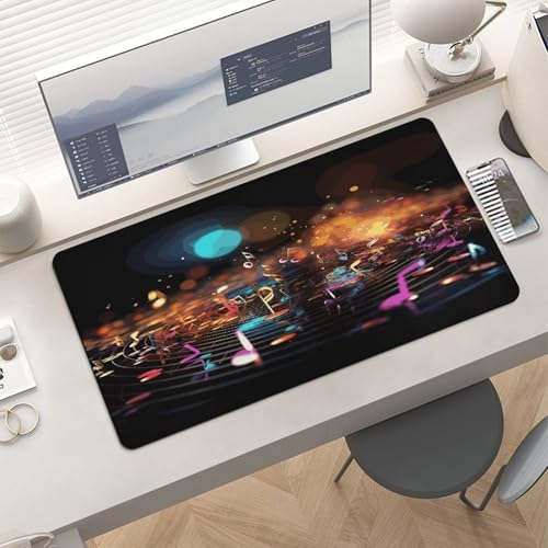 Colorful Music Notes Desk Mat Non-Slip Large Mouse Pad miniatura 6