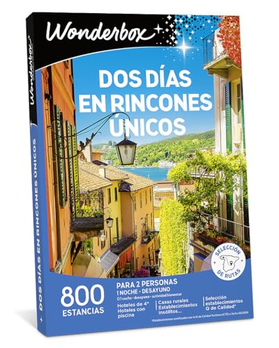 WONDERBOX - Caja Regalo - Dos días en rincones únicos - 1 Noche con Desayuno - para 2 Personas - 800 estancias en España