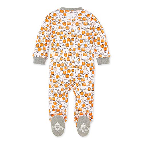Image of Burt's Bees Baby unisex-baby Sleep & Play, Organic One-piece Romper-jumpsuit Pj, Zip Front Footed Pajama