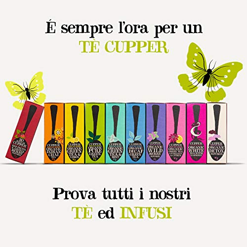 Cupper - Pack de 4 Cajas de 20 Bolsitas de Té Negro Ecológico Early Grey - Propiedades Estimulantes - Con un Toque… - Imagen 7