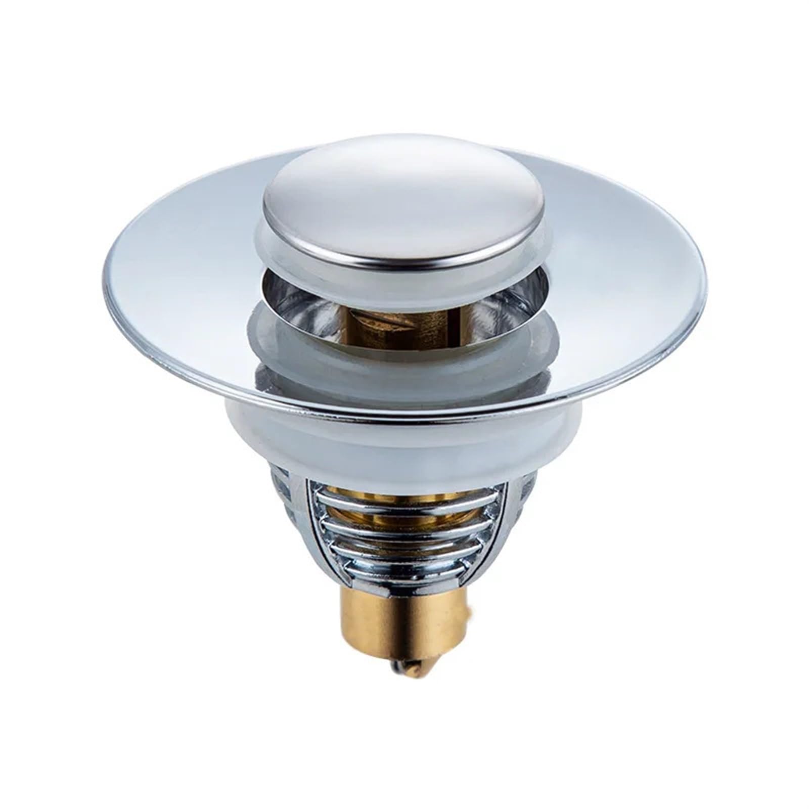 sink plug, Universal Sink Drain Stopper Stainless Steel Pop-Up Bounce Core Basin Filter Hair Catcher(Upgrade Paragraph)
