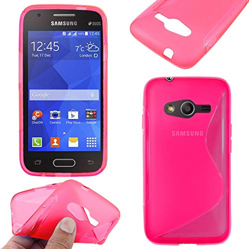 ebestStar - Coque Compatible avec Samsung Galaxy Trend 2 Lite SM-G318H, Galaxy V Plus Etui Housse Silicone Gel TPU Souple Motif S-Line, Rose [Appareil: 121.4 x...