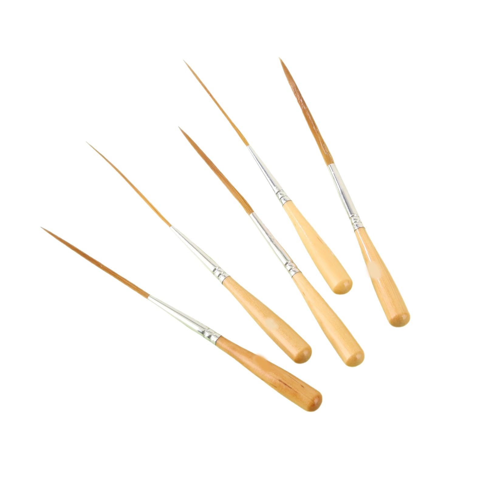 Veltros Of 5 Short Handle Art Brushes with Premium Soft Bristles Designs for Detailed Oil Gouache Creation Professional Artists Paint Brushes