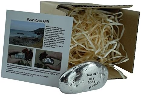 Pirantin Anniversary You Are My Rock Gift Idea - Solid Metal Heavy Polished Year for