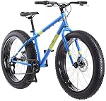 Mongoose Dolomite 26" Bicyclette à pneus gros de roue pour homme, bleu, 18" Taille du cadre
