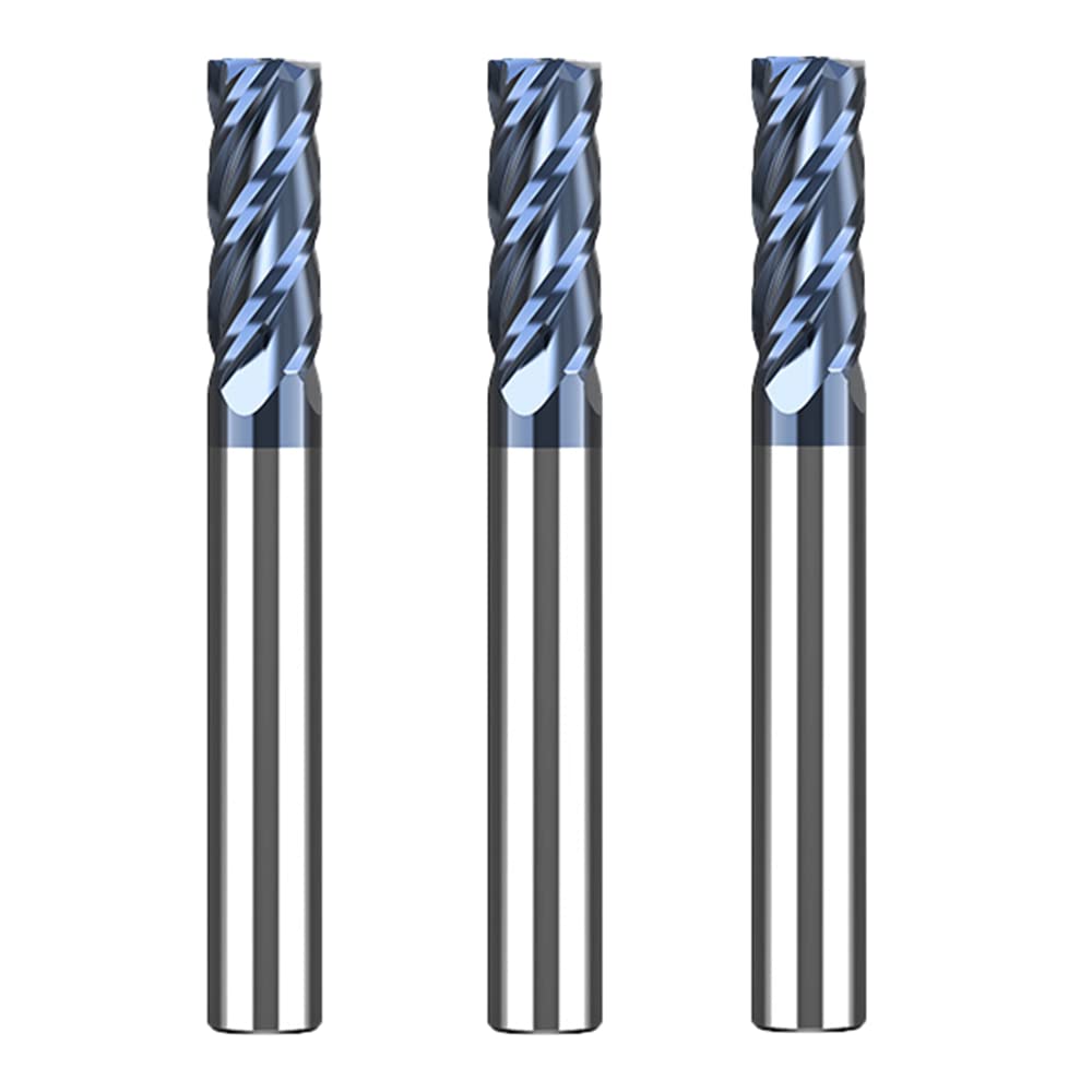 Metal Twardy Frez CNC 6mm, 4 Zęby/4 Cięcie, Czarna Powłoka AlTiN, VHM do Metalu, Stali, Drewna, Akrylu i Plastiku