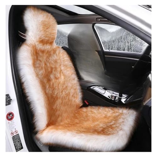 Housse de siège voiture en peluche imitation peau de mouton épaisse et douce pour l'hiver