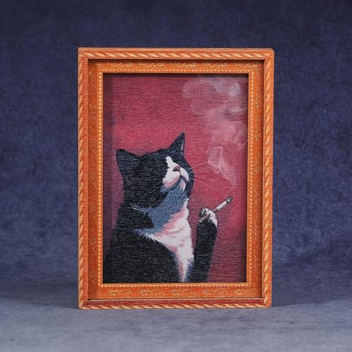Imán decorativo para nevera con diseño de gato miniatura 5