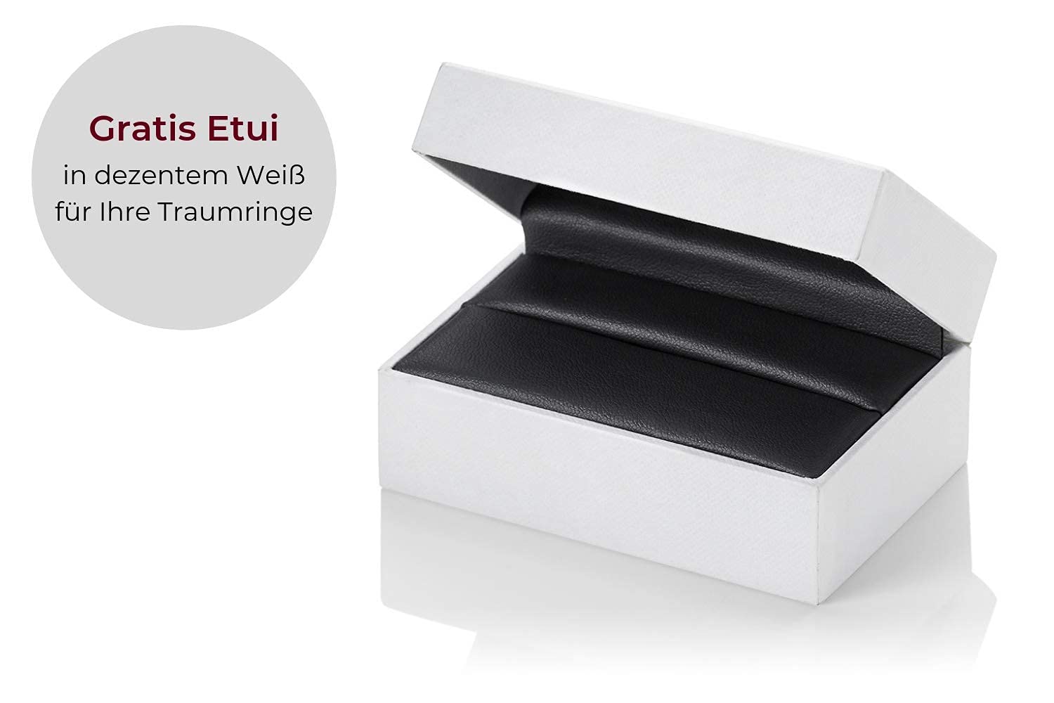 123traumringe Eheringe in 925 Silber I Partnerringe mit Etui & Gravur I Damenring mit 1 Zirkonia I Wählbare Ringgröße 50-70 mm I Hochwertige Verlobungsringe in 4,5 mm Breite & 1,5 mm Stärke I S74
