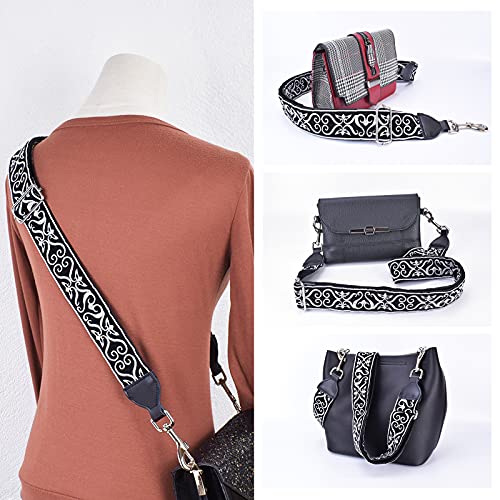 CLOUDMUSIC Handbag Strap Replacement Crossbody Strap Purse Strap With Silver Clips For Women Girls2