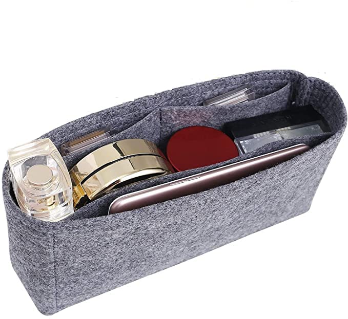 SYUTAM Women Felt Fabric Purse Organizer Inserts for Ladies Shoulder Handbag, Tote, Hobo Bag & Purse Divider, Multiple Storage Compartment (Grey) (11x2.2x6) (Size - Medium MG) (B0CLYFFZDN) Amazon Price History, Amazon Price Tracker