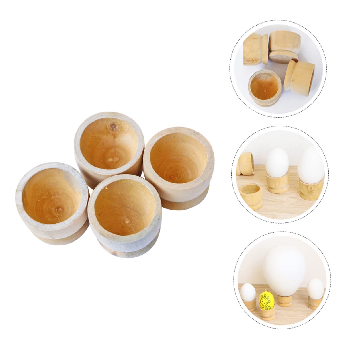 3 Sätze Eierschale Riesiger Osterkorb Einzelner Eierhalter Eggmazing Osterdeko Ostereier Halterung Easter Egg Decoration Eierbecher Aus Holz Osterei-holzhalter Hölzern 20 Stück * 3