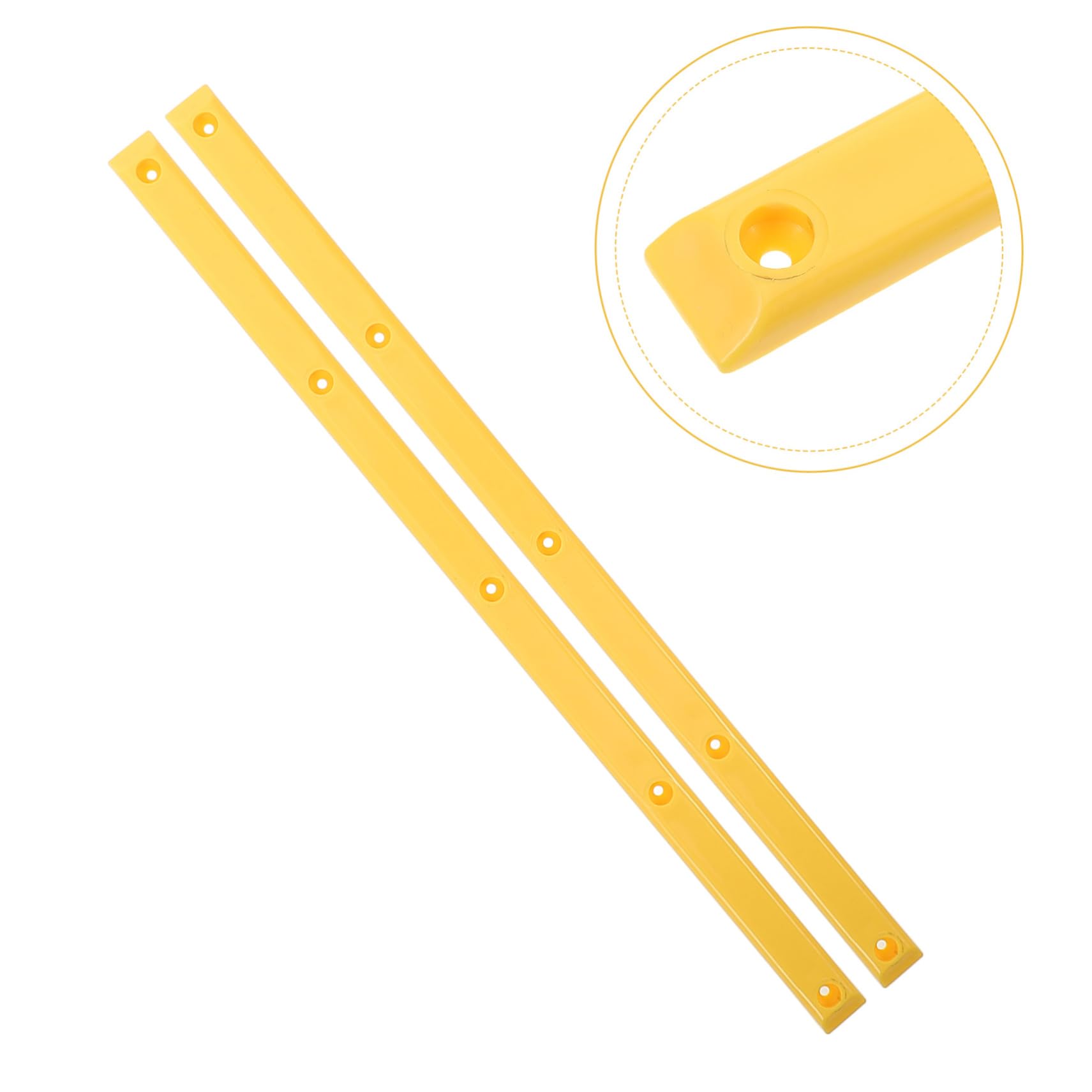 Sosoport Bande De Pare-Chocs Os De Côte De Planche À roulettes Remplaçable Rail D'os De Côte Accessoires De Skateboard Grind Rails pour Planches À roulettes Plastique Jaune