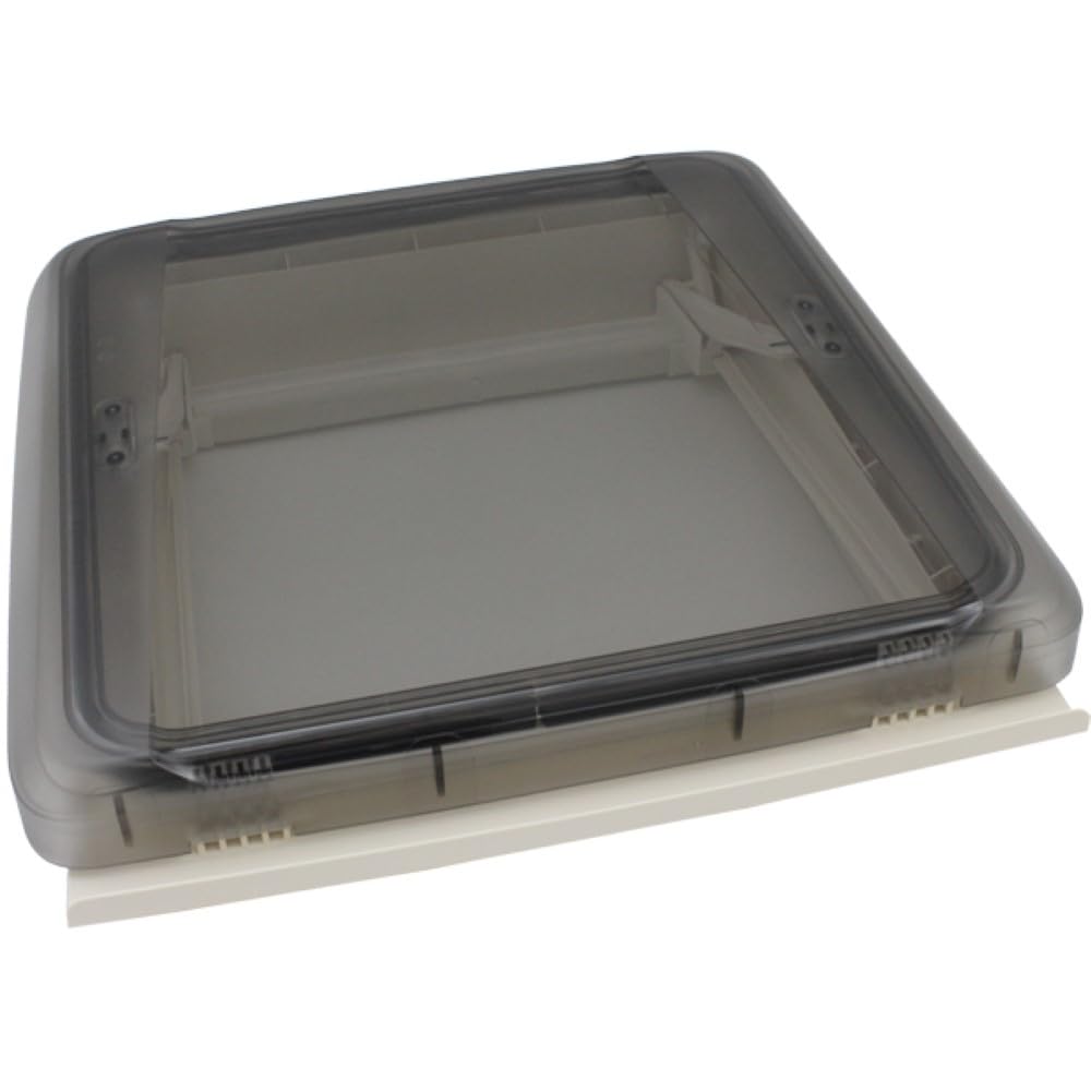 MPK VisionStar M Pro Trappe de toit, en verre transparent, teintée, 40 x 40 cm, fenêtre de toit, lucarne en blanc perle