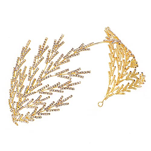 Tiara de novia con pedrería fina ideal para peinados recogidos en bodas de tarde al aire libre