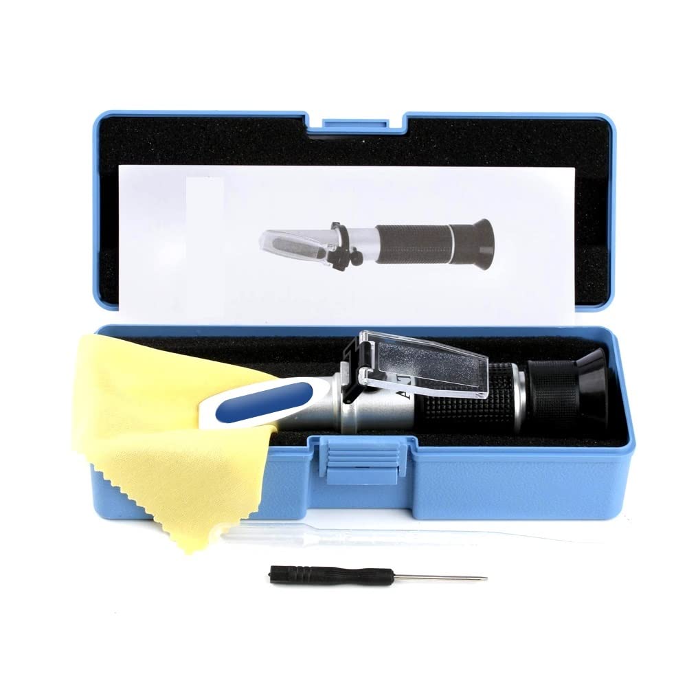 CUDTAPI Handheld Alcohol Sugar Refractometer Digital Tester Wine Concentration Meter Densitometer 0-25% Alcohol Beer 0-40% Grapes(With box)