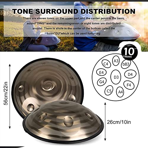 Tambor de mano de acero de 22 pulgadas con 10 notas 440Hz miniatura 2