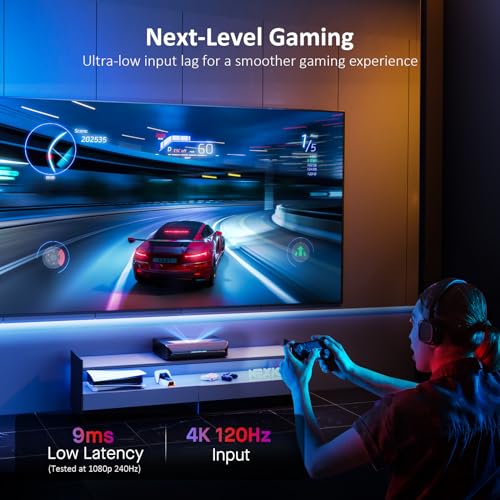 undefined NexiGo Aurora Pro, Ultra Short Throw 4K Tri-Color Laser Projector, 2400 Lumens, Screen Adoption, Dynamic Laser Dimming, Dolby Vision & Atoms, HDR10, HLG, Active 3D, 60W Speakers, UST Laser TV, PJ92 の商品画像 6