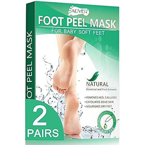 Foot Peel Mask - Original Foot Peeling Mask Exfoliator for Hard Skin, Cracked Heels & Calluses - Natural Foot Mask Scrub Treatment Repairs Rough Dry Foot - Baby Feet Foot Peel for Women Men, 2 Pairs Cover