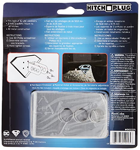 Plasticolor 2225 Billet Aluminum Superman Logo Truck Suv Hitch Cover - 2" And 1.25" #TOP1