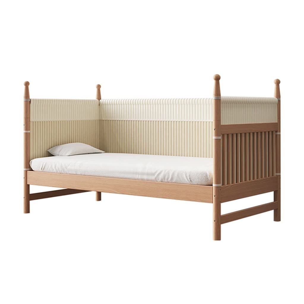 Cama de Costura para Niños, Ensanchar Recién Nacido Cama Lateral Plataforma de Madera Marco de La Cama Colchón Empalme Ensanchamiento Cama Infantil, con Colchón de 5cm