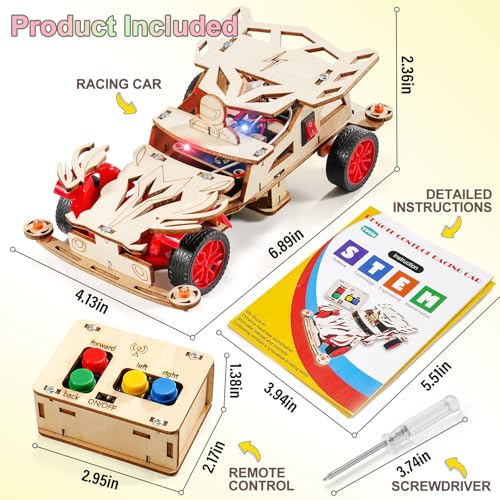 STEM Kits for Kids Age 8-10, STEM Toys for Boys 8-13, Remote Control Model Car Building Kits, Wood 3D Puzzles 8-12, Science Crafts Projects, Gifts for 8 9 10 11 12 13 14 Year Old Teen Boys Girls - Image 4