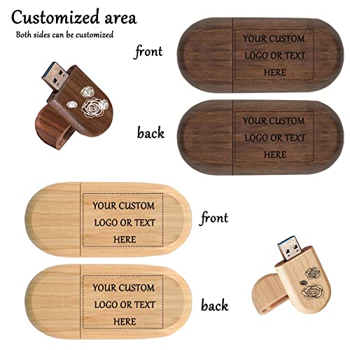 Custom Usb Flash Drive Memory Stick Personalized U Disk 2.0 4Gb Thumb Drives Wooden Usb Storage Flash Drive For Business Gifts, Party Wedding 25 Pack #TOP1