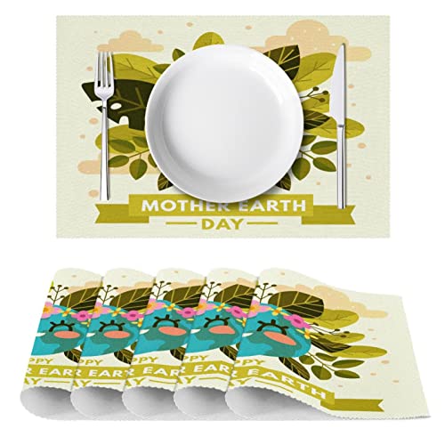 Set de table antidérapant résistant chaleur lot de 6 protège table design - 3