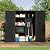 KINYING Outdoor Storage Cabinet Waterproof, 57 Cu.ft Resin Vertical Outdoor Storage Shed for Patio Furniture, Garden Tools, Pool Accessories, Mower Storage (Black)