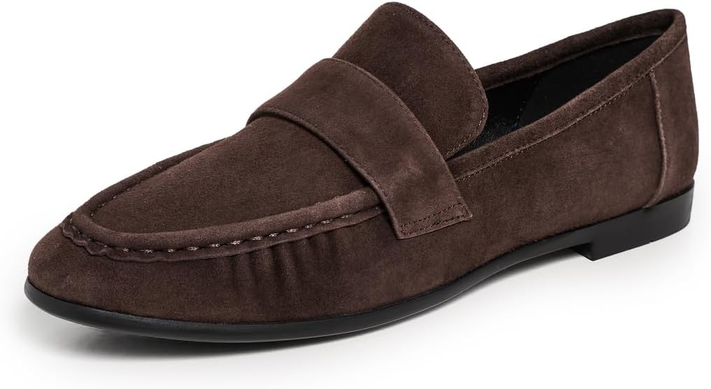 Black Suede Studio Women's Arrow Loafers