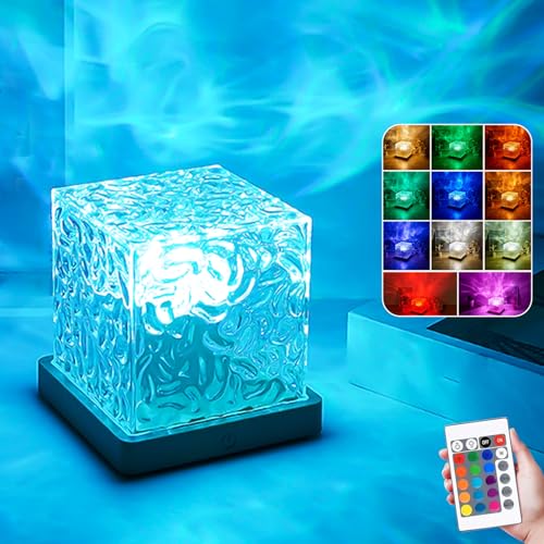 Ocean Wave Lamp, 16 Colours RGB Light Projector with Remote Control, LED- Mood Lighting Night Lights for Room Bedroom