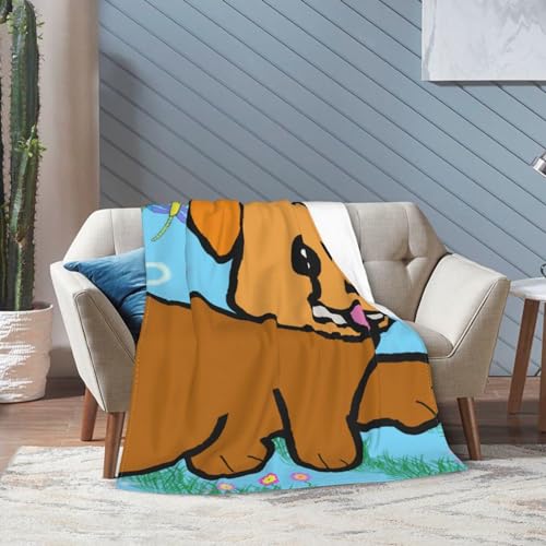 Couverture micro polaire chien lavable grand plaid dessin animé lit canapé - 8