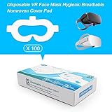 AMVR 100pcs VR Gesicht Cover Pad, Einweg Vlies Maske Schwamm Matte, mit Magic Sticks, für Quest/Quest 2