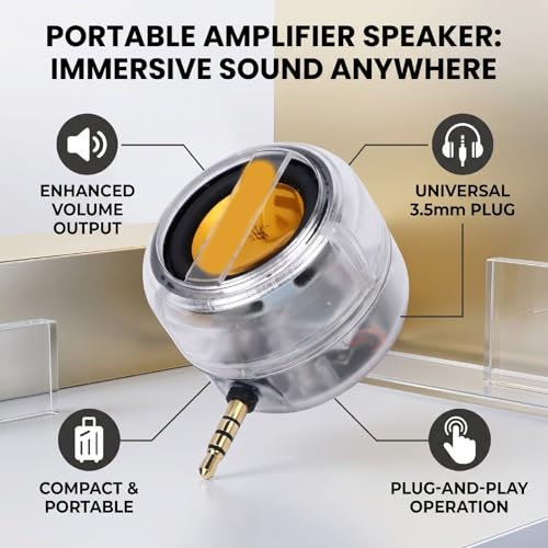 Altavoz enchufable mini de 3W con conector Jack de 3.5mm para móviles y tabletas 4