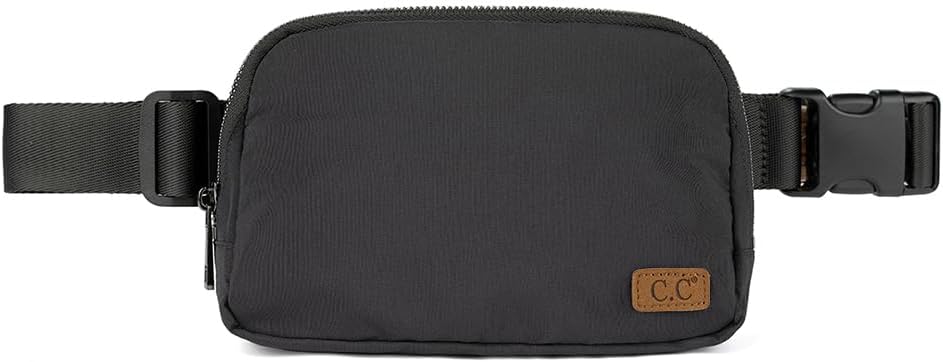C.C Belt Bag for Women Fanny Pack Crossbody Bags for Women Fashion Waist Packs with Adjustable Strap Gifts for Women (BG-4253) (black)
