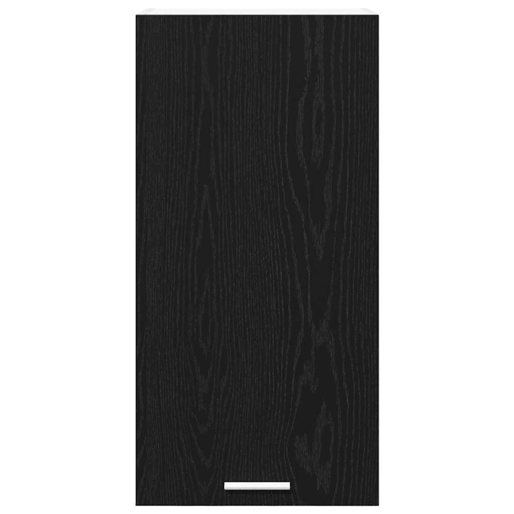 Lumanois Armoire Suspendue Riga Chêne Noir et Blanc 40 x 31 x 80 cm Meubles de Cuisine Noir,884259