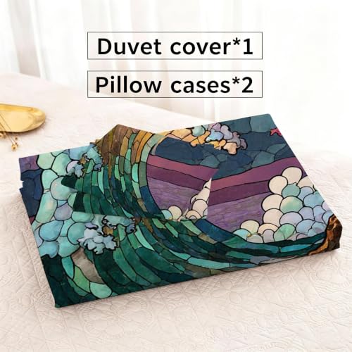 Housse de couette peinture murale bleue pour transformer le décor de votre chambre - 7