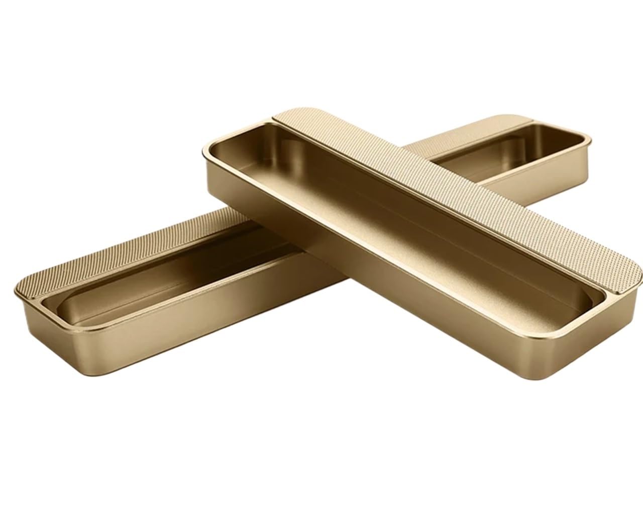 EKalgretrA Recessed Sliding Handles Handle Embedded Invisible Wardrobe Black Slotted Drawer Sliding Door Dark Cabinet Universal(1M Gold)