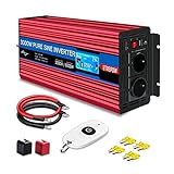 ★ ENTREGA - 1x inversor 24V 220V onda pura 3000W, 1x manual de instrucciones, 1x juego de cables de conexión de la batería, 1x mando a distancia inalámbrico. 12 meses de garantía con sustitución gratuita.Si tiene alguna pregunta sobre el uso y la potencia de la máquina, no dude en ponerse en contacto con nosotros.