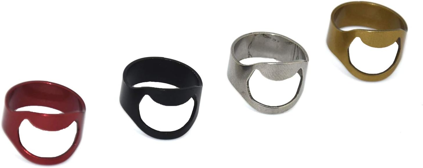 Finger Ring Bottle Opener 4PCS Stainless Steel Bottle