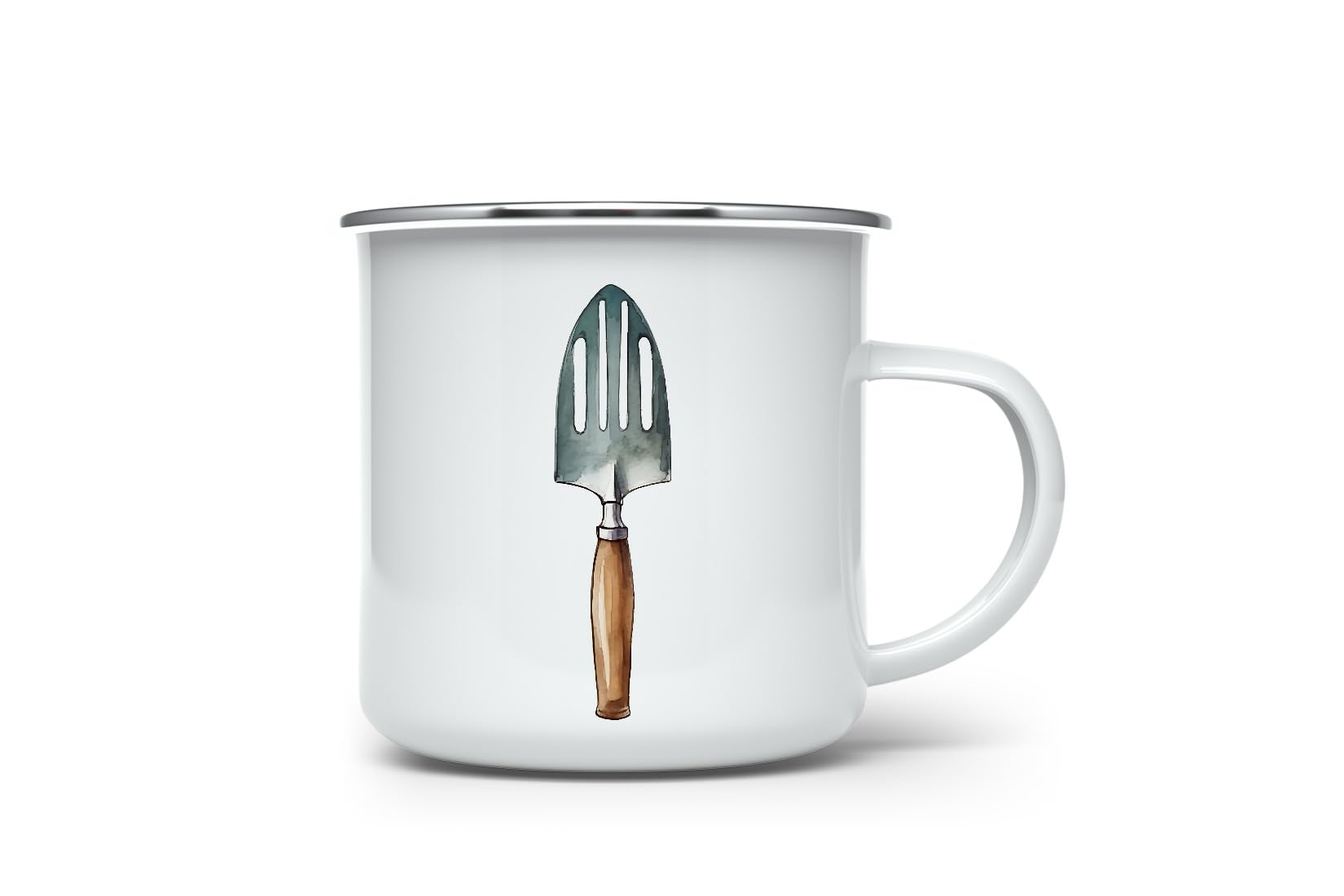 MAXIKIWI - Durable Enamel Coffee or Tea Camping Mug for Indoor Outdoor Use - Gardening Collection - 350ml
