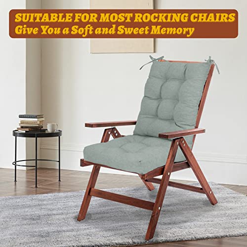 Focuprodu Rocking Chair Cushions.soft Chair Cushions For Indoor/Outdoor A Variety Of Rocking Chairs. Double Non-Slip Design Chair Cushions Are Suitable For Patio, Garden. (Plush-Light Gray) #TOP5
