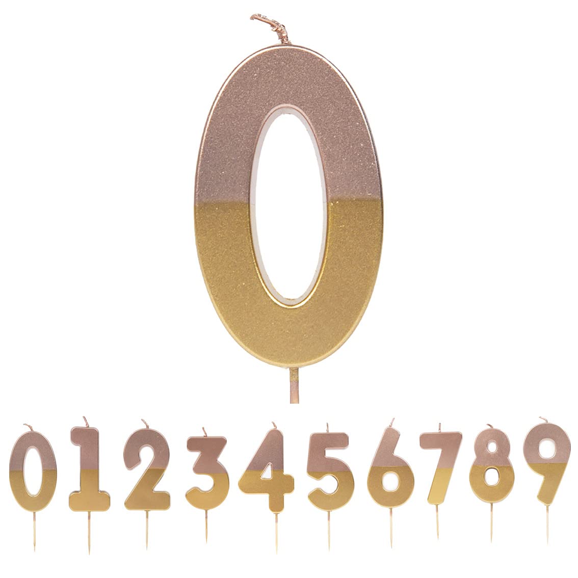 Birthday Candles Gold Number 3 Birthday Candle - 3D Cake Topper For Parties, Anniversaries & Celebrations Card Number Candles