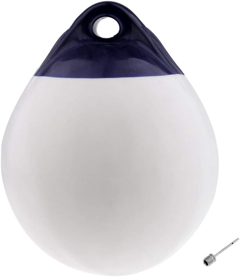 SGerste Inflatable Boat Fender Heavy Duty Marine Buffer Boat Buoy Round Marker Buoy White
