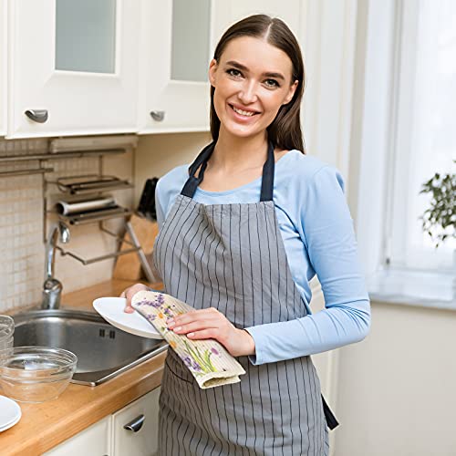 Remagr Swedish Kitchen Dish Towels Wildflowers Reusable Sponge Cleaning Cloths Absorbent Quick Drying Washable Cleaning Wipes No Odor Hand Towel (6)