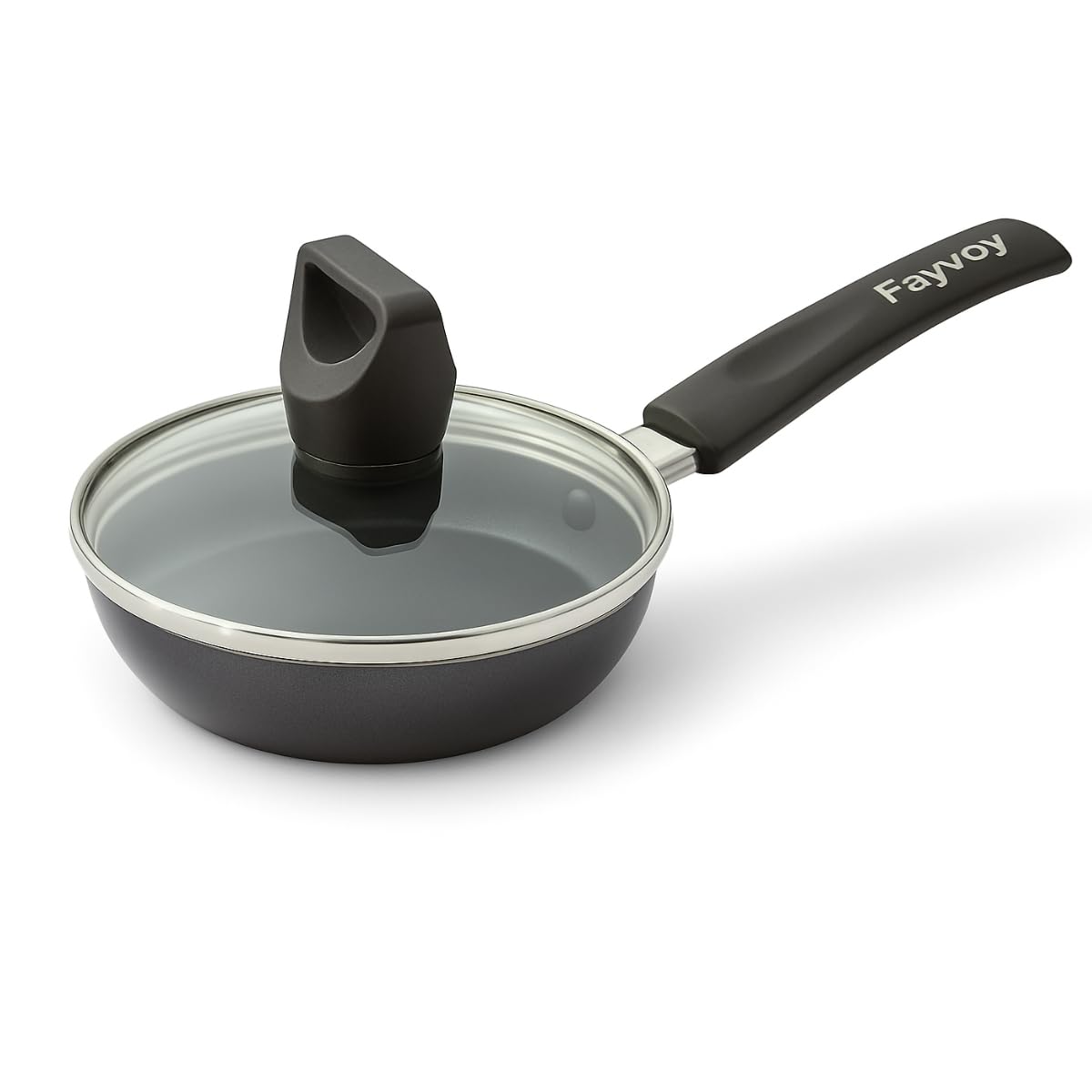 4 5 Nonstick One Egg Wonder Fry Pan with Lid Aluminum Mini Skillet Oven Safe Dishwasher Safe Easy