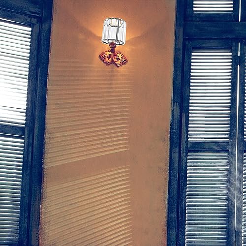 Image of DOITOOL 2pcs Crystal Lampshade Glass Lamp Shade Globe Ceiling Light Cylinder Lamp Shade Barrel s Glass Replacement Wall Light Shades Cover Iron Art Lampshade