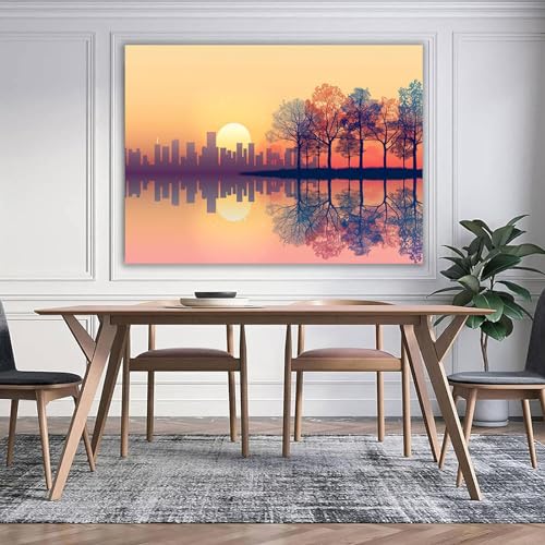 Impression d’art mural sur toile abstraite 70x100cm encadrée - 2
