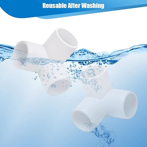 Miniatura 8 de VonkPeter Montaje en T de esquina de codo de PVC de 3 vías para muebles de PVC resistentes, accesorios de tubería de cobertizo de invernadero y