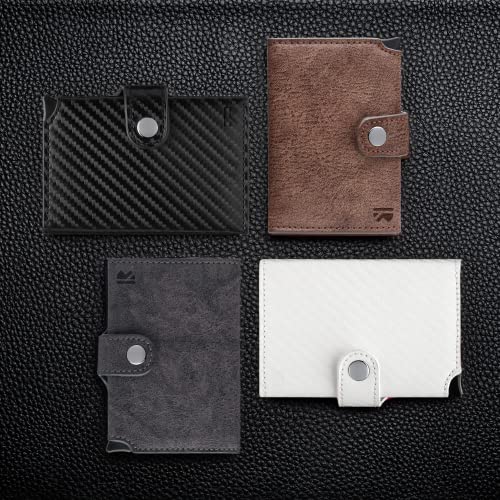 BEWMER v2 Portefeuille Homme&Femme en Similicuir avec Protection RFID Anticlonage | Porte Carte Homme&Femme pour 9 Cartes De Crédit, avec Poche Monnaie | Portefeuilles Et Porte-Cartes Noir Carbone – vue 7